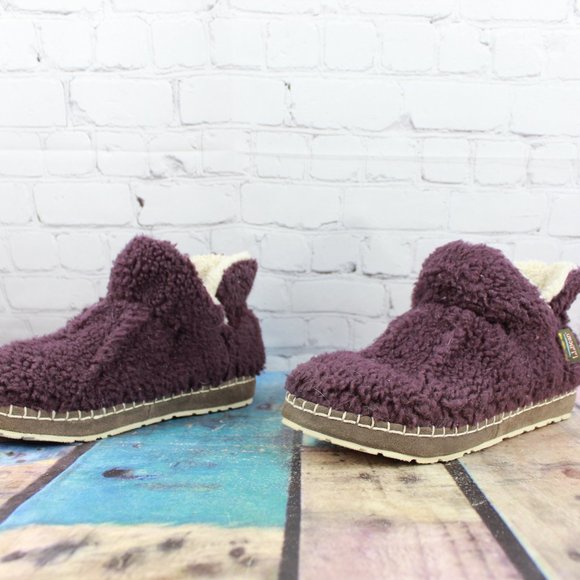 LL BEAN Pile Fleece Cozy Bootie Slippers Size 8 M - Picture 2 of 9